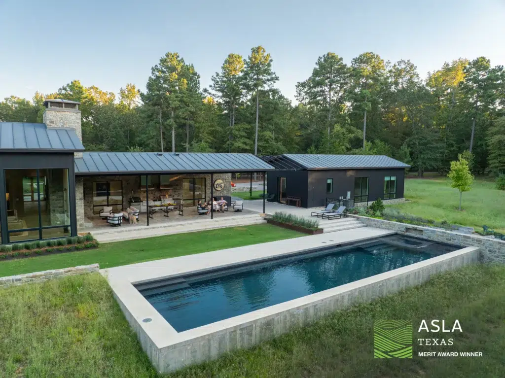 Rose Branch outdoor living and pool area